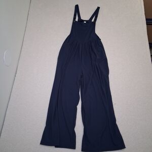 NWT Overalls Jumpsuit Sz S Navy Casual Minimalist Oversized Lounge Oversized